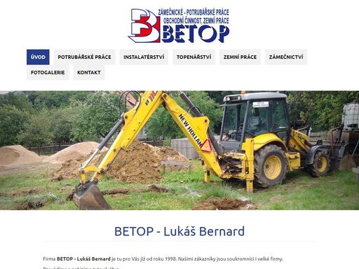 betop - lukáš bernard, potrubářské, instalatérské a topenářské práce, lhotky