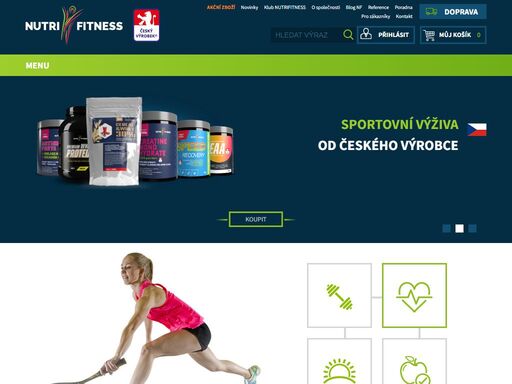 nutrifitness český výrobce sportovní výživy a doplňků stravy nejen pro profesionální a amatérské sportovce, ale i pro širokou veřejnost s důrazem na zdravý životní styl.