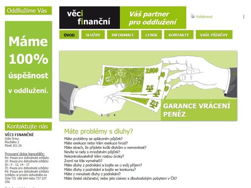 oddlužení a osobní bankroty. řešení problémůs dluhy. garantujeme správnost návrhů a dáváme garanci vrácení peněz. pozor na nesolidní organizace.