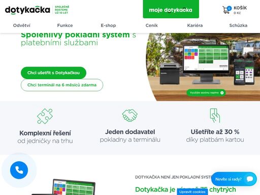 spolehlivý pokladní systém dotykačka pro snadnou a efektivní správu podnikání v gastronomii, obchodech a službách.