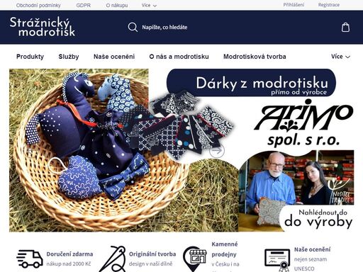 jsme rodinná dílna věnující se výrobě modrotisku více než 110 let. strážnický modrotisk vychází z tradice, zároveň se však přizpůsobujeme moderní době a současným požadavkům zákazníka.