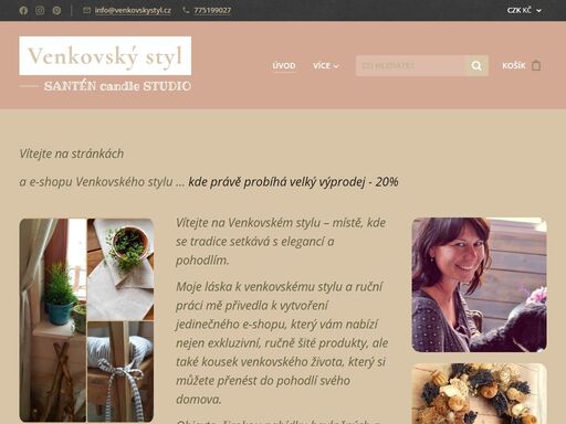 a e-shopu venkovského stylu ... kde právě probíhá velký výprodej - 20%