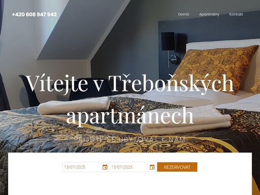 třeboňské apartmány nabízí ubytování v městě třeboň. dvoulůžkové a rodinné apartmány se skvělým vybavením. možnost telefonické i online rezervace.