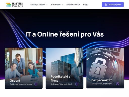 profesionální webhosting pro internetové prezentace a webové aplikace s nadstandardní zákaznickou podporou ? registrace domén, multihosting, wordpress hosting, cloud a managed servery.