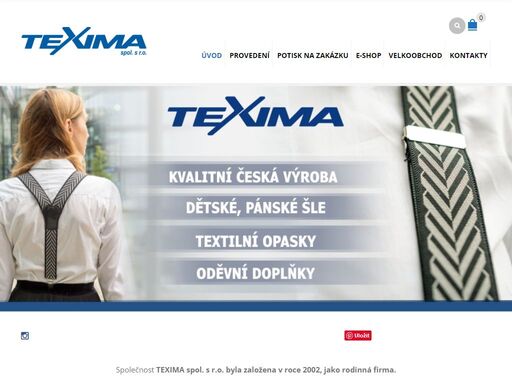 zabýváme se výrobou oděvních doplňků, dětských, pánských šlí a textilních opasků. nabízíme široký sortiment různých variant včetně realizace vlastních návrhů.