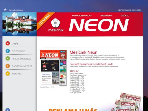 jindřichohradecko, třeboňsko, dačicko - měsíčník neon - reklama u nás zaručený úspěch v podnikání