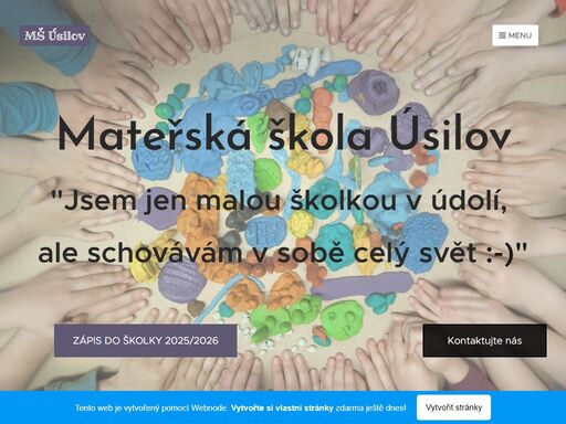 jsem jen malou školkou v údolí,