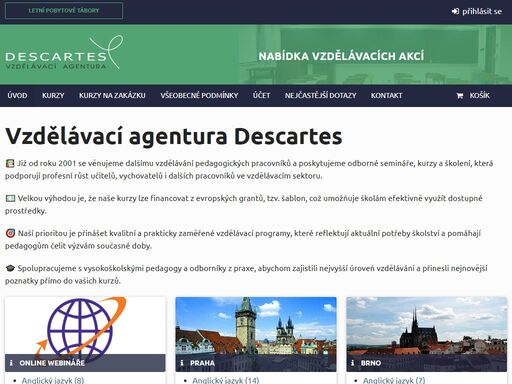 vzdělávací agentura descartes, vzdělávací kurzy pro učitele, akreditace mšmt