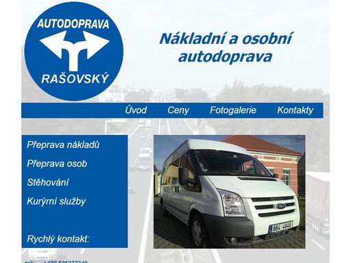 nákladní a osobní autodoprava dodávkovými vozy