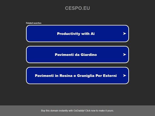 the domain name cespo.eu is for sale. make an offer or buy it now at a set price.
