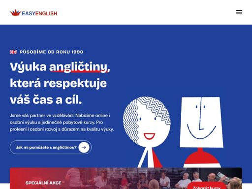 angličtina, která respektuje váš čas, cíl i styl. výuka od roku 1990 – individuálně, online i na pobytu. žádné stresy, jen výsledky. vyzkoušejte nás už dnes!