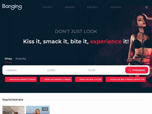 banging.cz - nejlepší web s nabídkou luxusních dívek na sex. erotické priváty, eskorty, masáže, noční podniky ve městech praha, brno, ostrava, plzeň a celé české republice!