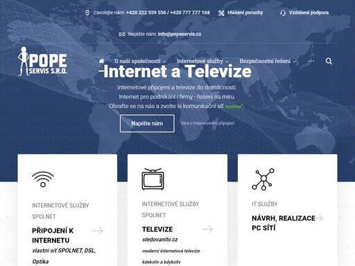 internetové služby spolnet připojení k internetu vlastní síť spolnet, dsl, optika internetové služby spolnet televize sledovanitv.cz moderní internetová televize kdekoliv a kdykoliv it služby návrh, realizace pc sítí it služby…
