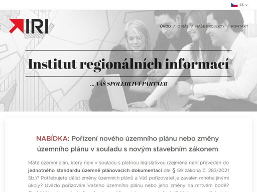 nabídka: pořízení nového územního plánu nebo změny územního plánu v souladu s novým stavebním zákonem