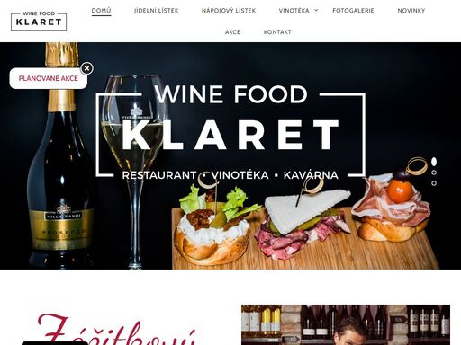 wine food klaret - zážitkový restaurant, vinotéka a kavárna litoměřice. užijte si jedinečné spojení chuti, zážitku a atmosféry na kostelním náměstí.