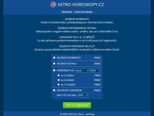 osobní a partnerské horoskopy. předpověď budoucnosti. osudový horoskop na 5 let. vypracování do 2 pracovních dnů, zaslání e-mailem.