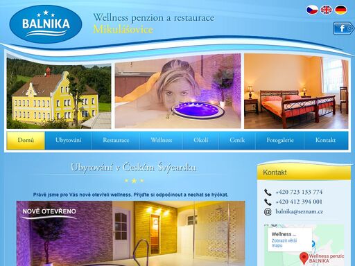 wellness penzion balnika vám nabízí ubytování v bezprostřední blízkosti np české švýcarsko a chko labské pískovce, v moderně vybavených pokojích s vlastním sociálním zařízením.
