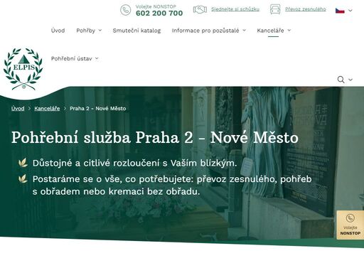postaráme se o důstojné a citlivé rozloučení s vaším blízkým. sjednejte si schůzku v naší kanceláři na praze 2. volejte nonstop 602 200 700.
