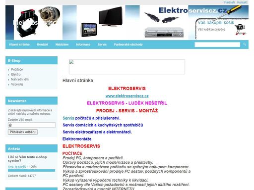 elektroservis - prodej , montáž, servis počítačů a elektra