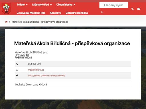 oficiální webové stránky města břidličná. 
