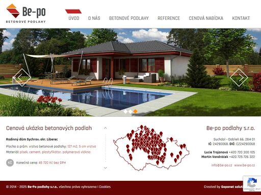 hledáte zkušeného partnera na realizaci betonové podlahy pro váš vysněný rodinný dům? jsme tu pro vás! věříme, že náš tým specialistů pro vás odvede skvělou práci. i přes 1000 realizací za poslední 2 roky si ke každému zákazníkovi zachováváme osobní přístup. kontaktujte nás.