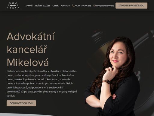 poskytujeme komplexní právní služby v oblastech občanského, rodinného, pracovního, insolvenčního, správního a trestního práva. advokátní kancelář mikelová – profesionální zastupování a poradenství.