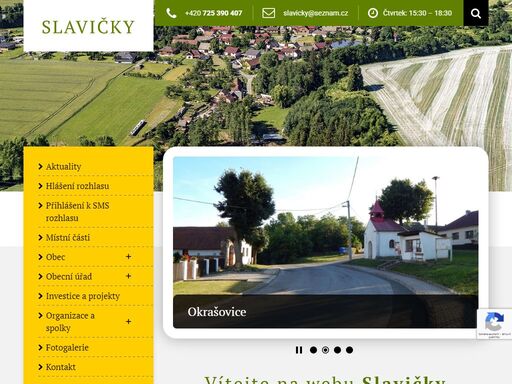 oficiální stránky obce slavičky