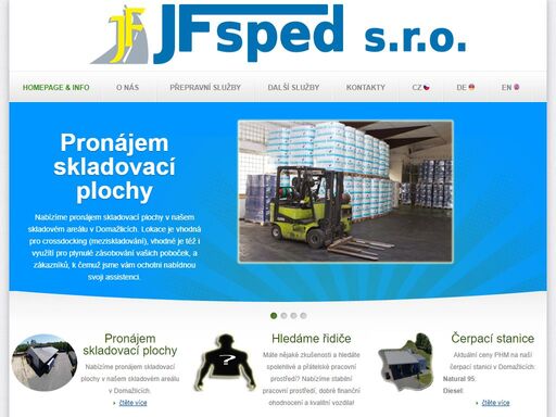 zajisteni vnitrostatnich a mezinarodnich peprav, pronajem jerabu a jerabovych praci, pronajem skladovaci plochy - ing. jaroslav fronk, autodoprava.