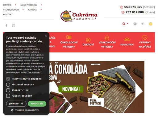 jařabová.cz – cukrovinky, které jinde nenajdete