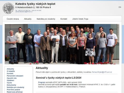 laboratoř radio-frekvenční spektroskopi, matematicko-fyzikální fakulta, univerzita karlova v praze