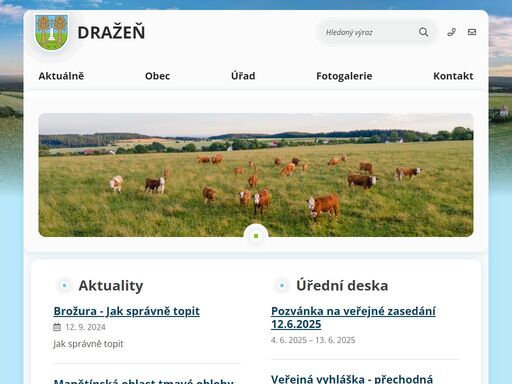 oficiální stránky obce dražeň