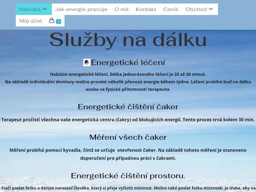 objevte kouzlo energetického léčení a zlepšete své duševní i fyzické zdraví. naučte se, jak vám může energetické léčení pomoci dosáhnout rovnováhy a pohody. zjistěte, jak energetické léčení může zlepšit vaši pohodu a přivést vás k vnitřní rovnováze. přečtěte si více a začněte svou cestu k uzdravení ještě dnes!“