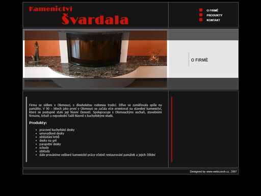 kamenictví švardala - nabízíme pracovní kuchyňské desky, umyvadlové desky, obkládání krbů, parapetní desky, schody, obklady