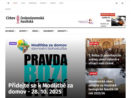 třetí největší křesťanská církev v české republice, oficiální stránky ústřední rady v praze