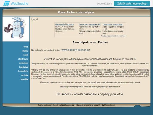 odvoz odpadů, dovoz stavebních sutí, různé druhy kontejnerů.