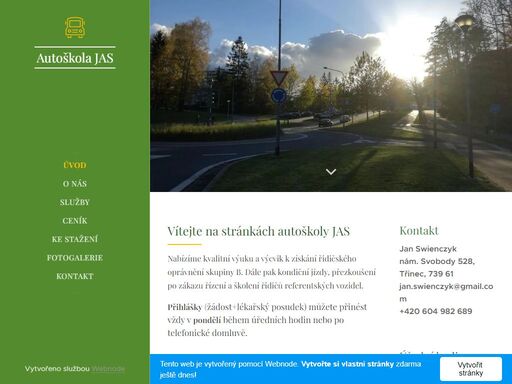 vítejte na stránkách autoškoly jas