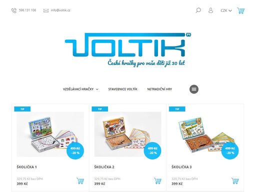 české vzdělávací hračky voltík. vítejte u výhradně českého výrobce hraček, které vaše děti naučí i pobaví!
již více než 30 let pro vás a vaše zvídavé děti vymýšlíme a vyrábíme elektronické vzdělávací hračky a experimentální stavebnice voltík pro radost i poučení.
budeme velmi rádi, když se k nám budete spokojeni…