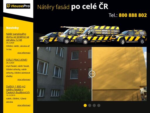 nátěry fasád, podhledů a dřevěného obložení domů - housepro daniel menšík