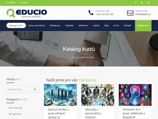 na jednom místě sdružujeme informace o vzdělávacích aktivitách a pomáháme klientům vybírat správné kurzy dle několika specifik. naším projektem pomáháme firemním klientům a jednotlivcům zkvalitňovat oblast vzdělávání tím, že na trhu vybíráme pouze kvalitní a ověřené dodavatele vzdělávacích služeb.