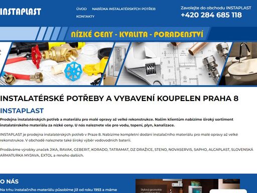 navštivte prodejnu instalatérských potřeb v praze 8. nabízíme vodovodní baterie, zdravotní keramiku, vany, sprchové kouty, ohřívače vody, koupelnové doplňky, zrcadla atd.
