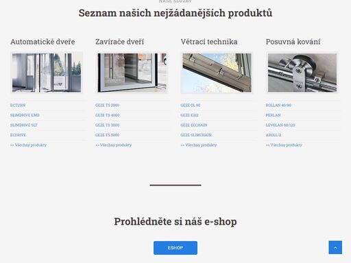 dodáváme automatické dveře, zavírače dveří, větrací techniku elektrické vrátné. autorizovaný servis pro zařízení od společností geze, assa abloy, effeff