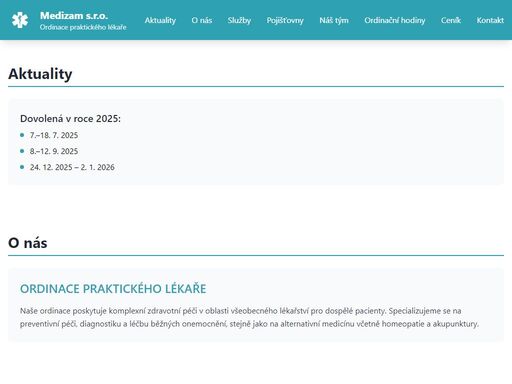 poskytujeme komplexní zdravotní péči pro dospělé včetně prevence, diagnostiky, léčby běžných onemocnění i alternativní medicíny.