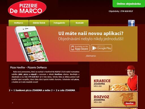 pizzerie a rozvoz pizzy demarco havířov