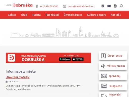 oficiální stránky města dobruška