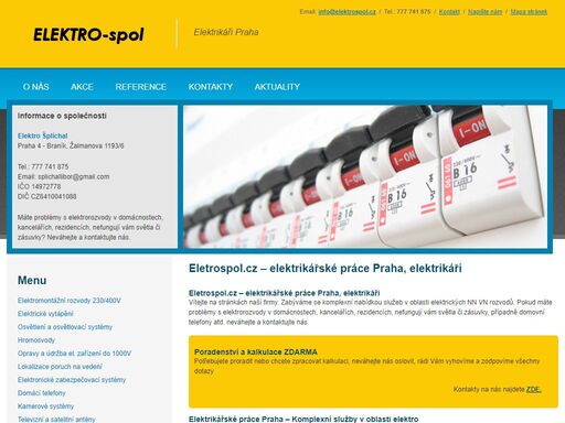 elektrospol - elektrikářské práce - elektrikáři