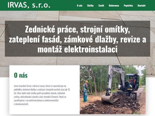 provádíme zednické práce, strojní omítky, zateplení fasád a zámkové dlažby
