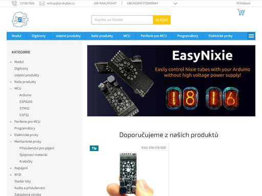 vítejte v našem obchodě. zabýváme se návrhem, vývojem a realizací nových technologií v oblastech automatizace, mechatroniky, kybernetiky, robotiky a mikroelektroniky.