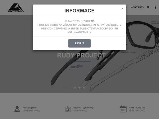 poskytujeme komplexní služby v oblasti oční optiky, optometrie a oční ordinace. najdete nás v obci líbeznice na severovýchodním okraji prahy. nabízíme dioptrické, sluneční, sportovní brýle, servis brýlí (kovové, plastové, titanové a další), mnoho náhradních dílů, zvětšovací lupy, čtecí brýle, pouzdra šňůrky a další. v rámci optometrie a oční ordinace poskytujeme vyšetření zraku a měření dioptrií zkušenými lékaři a optometristy.
