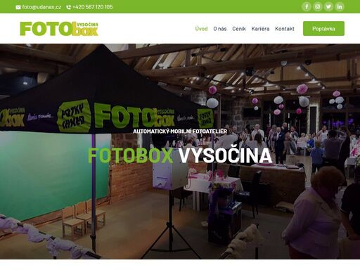 fotobox vysočina je automatický mobilní fotoateliér pro každou příležitost.