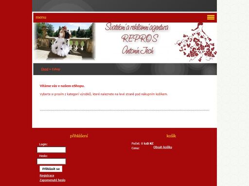 svatební šaty, společenské šaty, foto, video, snubní prsteny, bižuterie, svatební oznámení